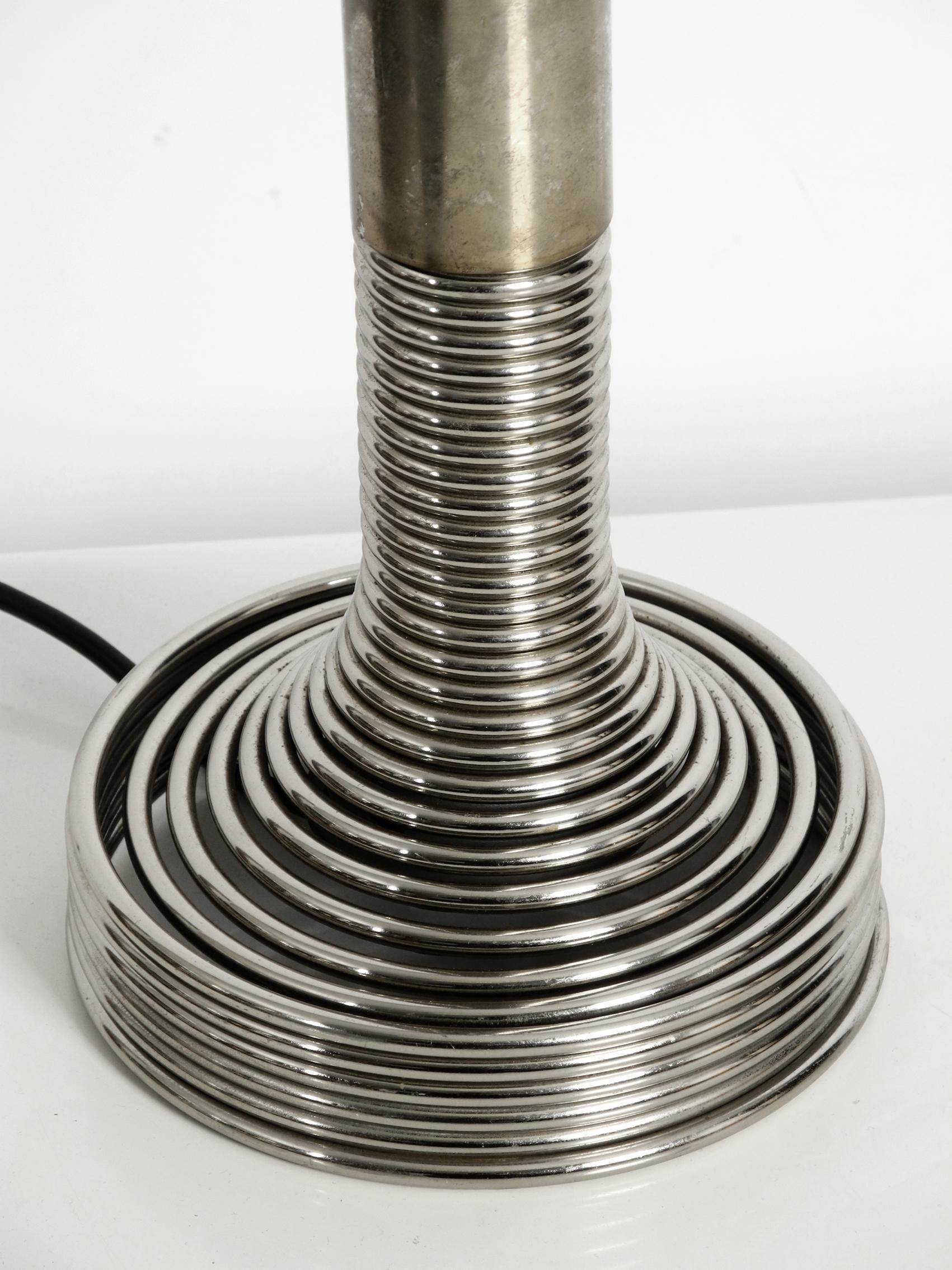 1970s Space Age Metal Chrome Table Lamp by Angelo Mangiarotti for Candle In Good Condition In München, DE