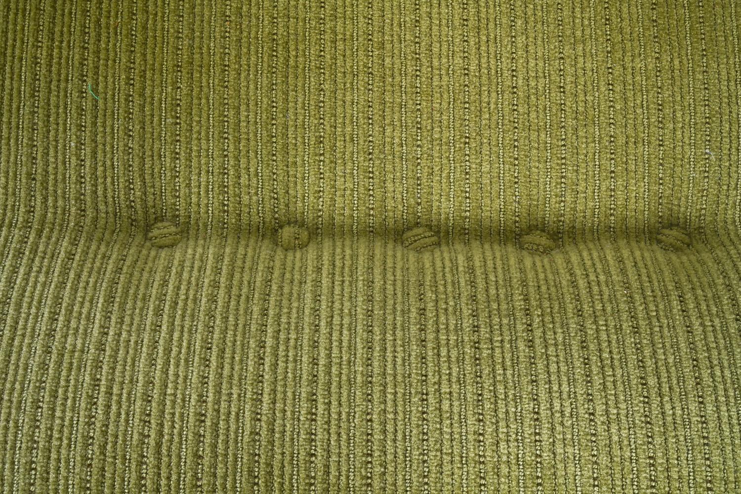 Fabric 1970's Space Age Modular Sectional Sofa in Corded Sheared Boucle For Sale