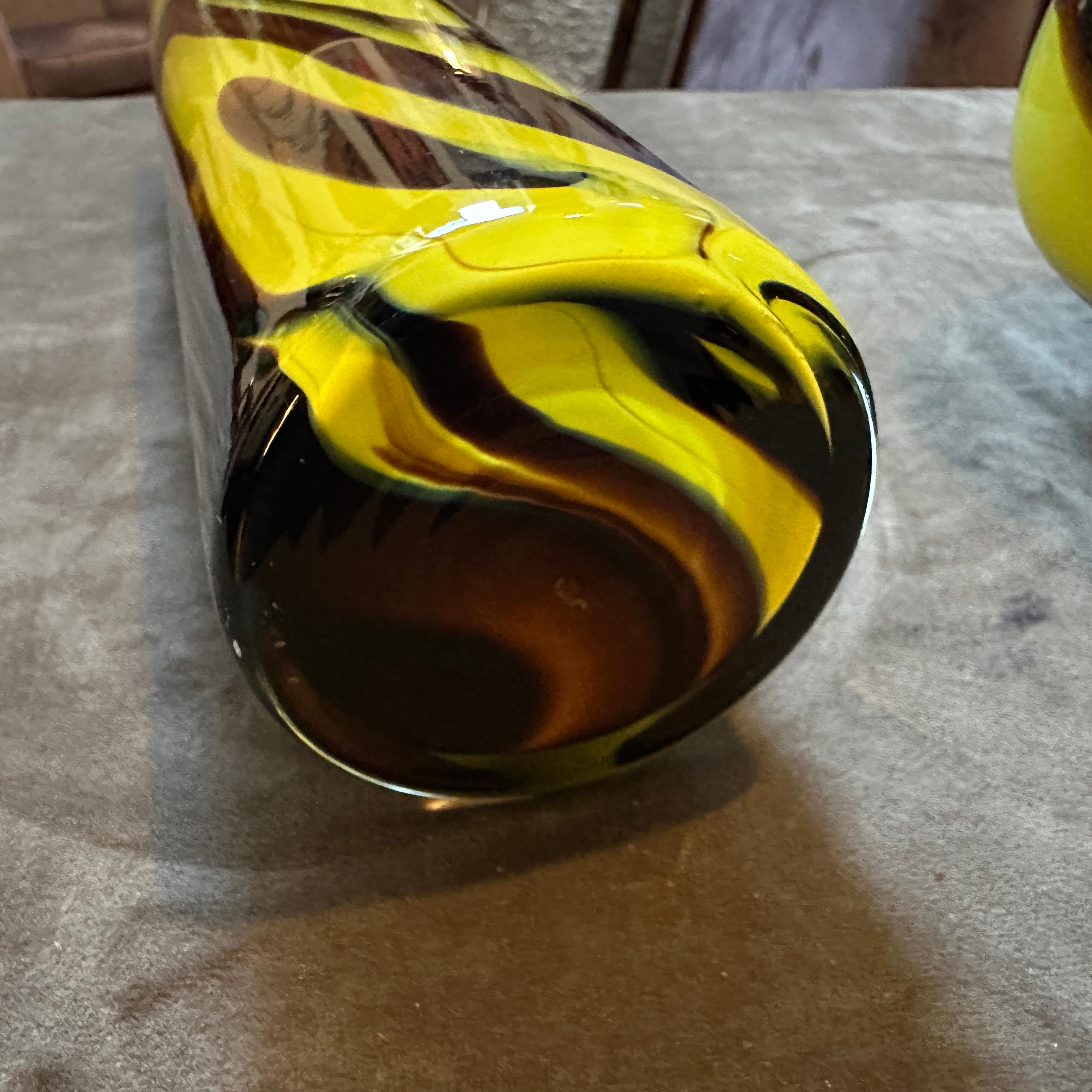 Posacenere e vaso in vetro di Murano opalino degli anni '70 di Carlo Moretti In condizioni ottime in vendita a Aci Castello, IT