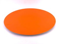 1970s Space Age Orange Melamine Large Centerpiece Plate