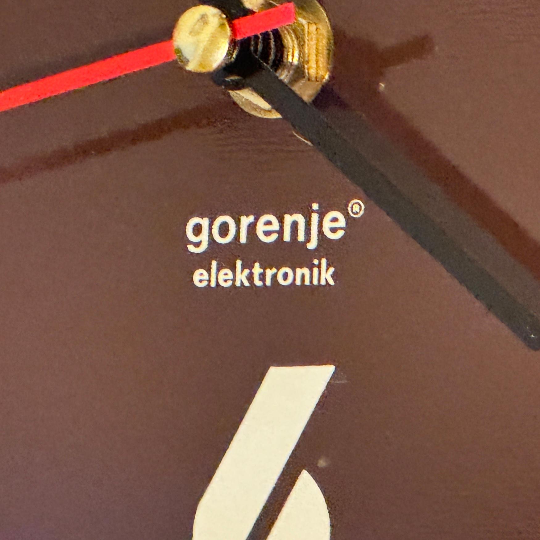 20th Century 1970s Space Age Orange Wall Clock by Gorenje