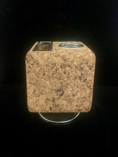 1970's Space Age Park Sherman Rotating Cork & Chrome Desk Pencil Pen Holder