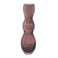 Lila Vase aus dem Space Age der 1970er Jahre von V. Nason aus Murano-Glas. Hergestellt in Italien