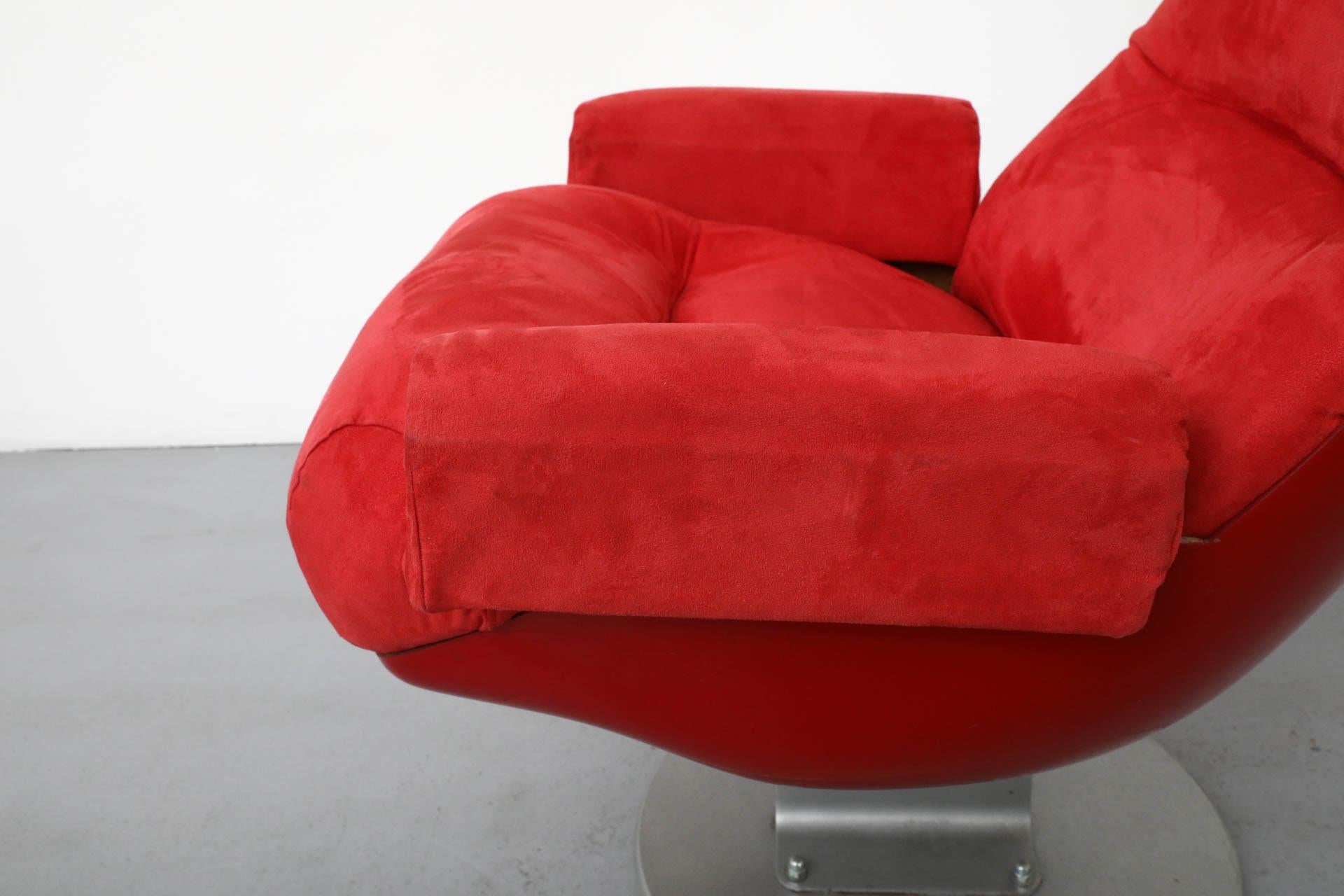1970's Space Age Red Cinema Chair with Headrest, Paris For Sale 9
