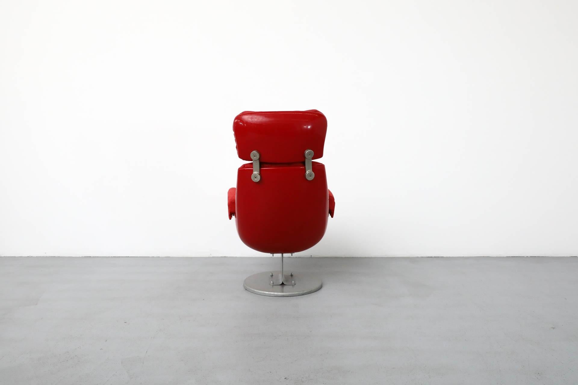 Late 20th Century 1970's Space Age Red Cinema Chair with Headrest, Paris For Sale