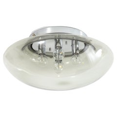 1970's Space Age Smoked Gray Flush Mount / Sconce