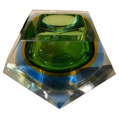 1970s Space Age Sommerso Murano Glass Ashtray by Seguso