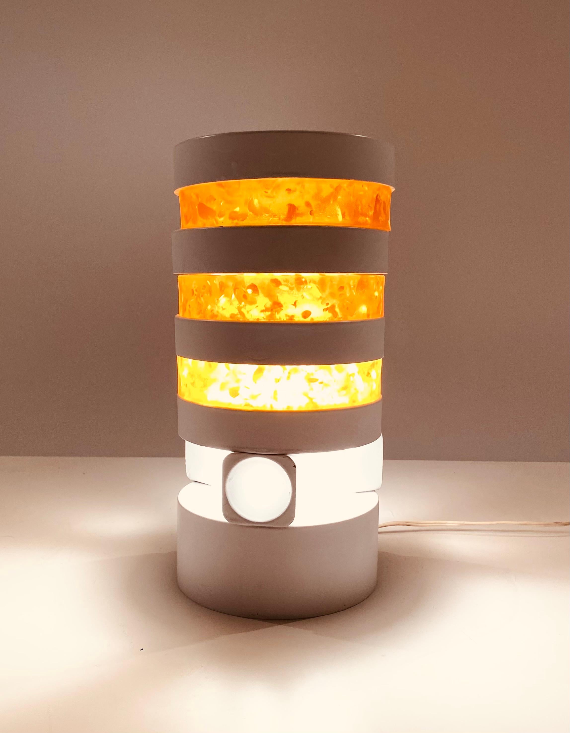 Resin 1970s Space Age Table Lamp For Sale
