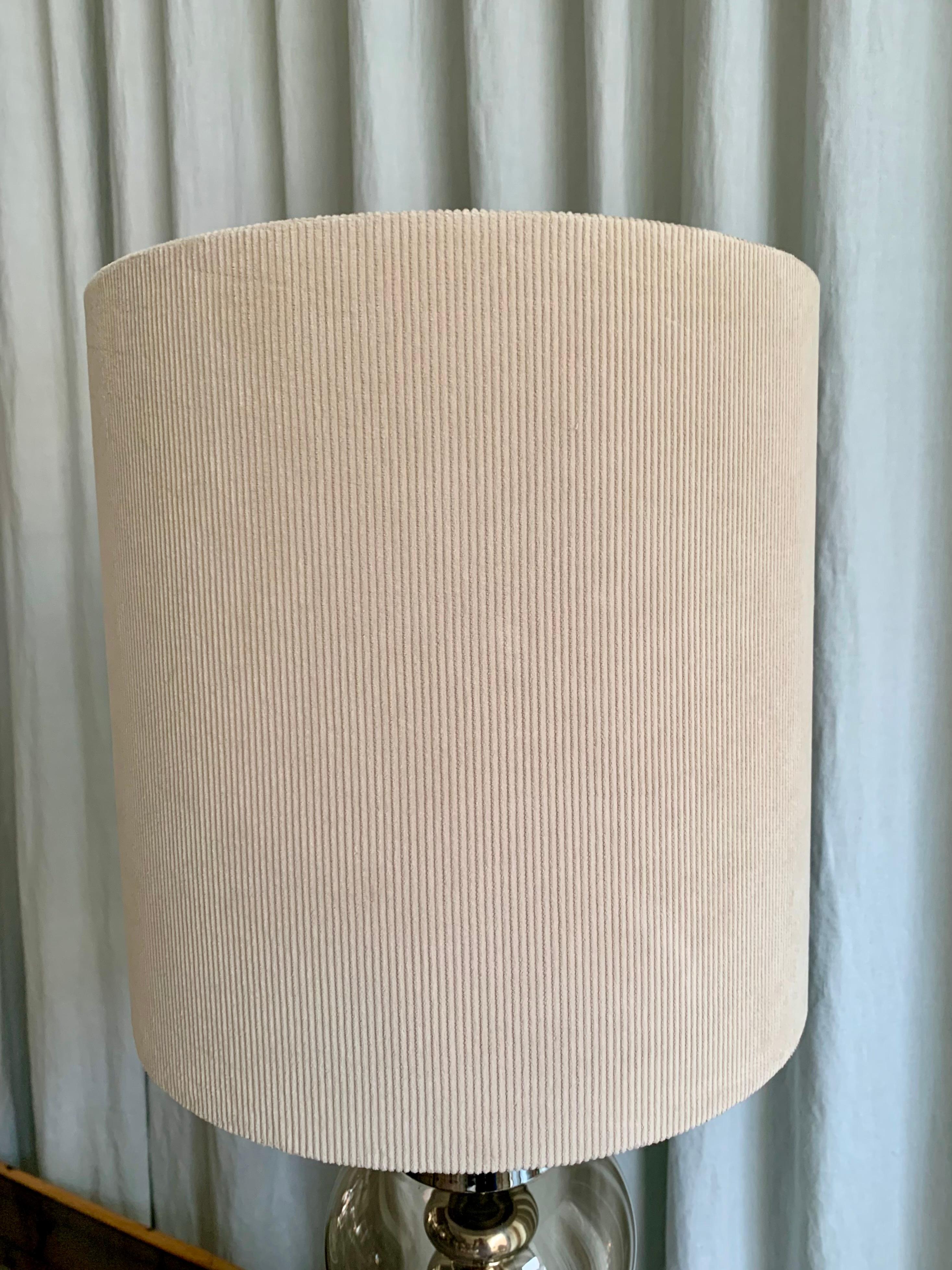 Smoked Glass 1970s Space Age Table Lamp For Sale