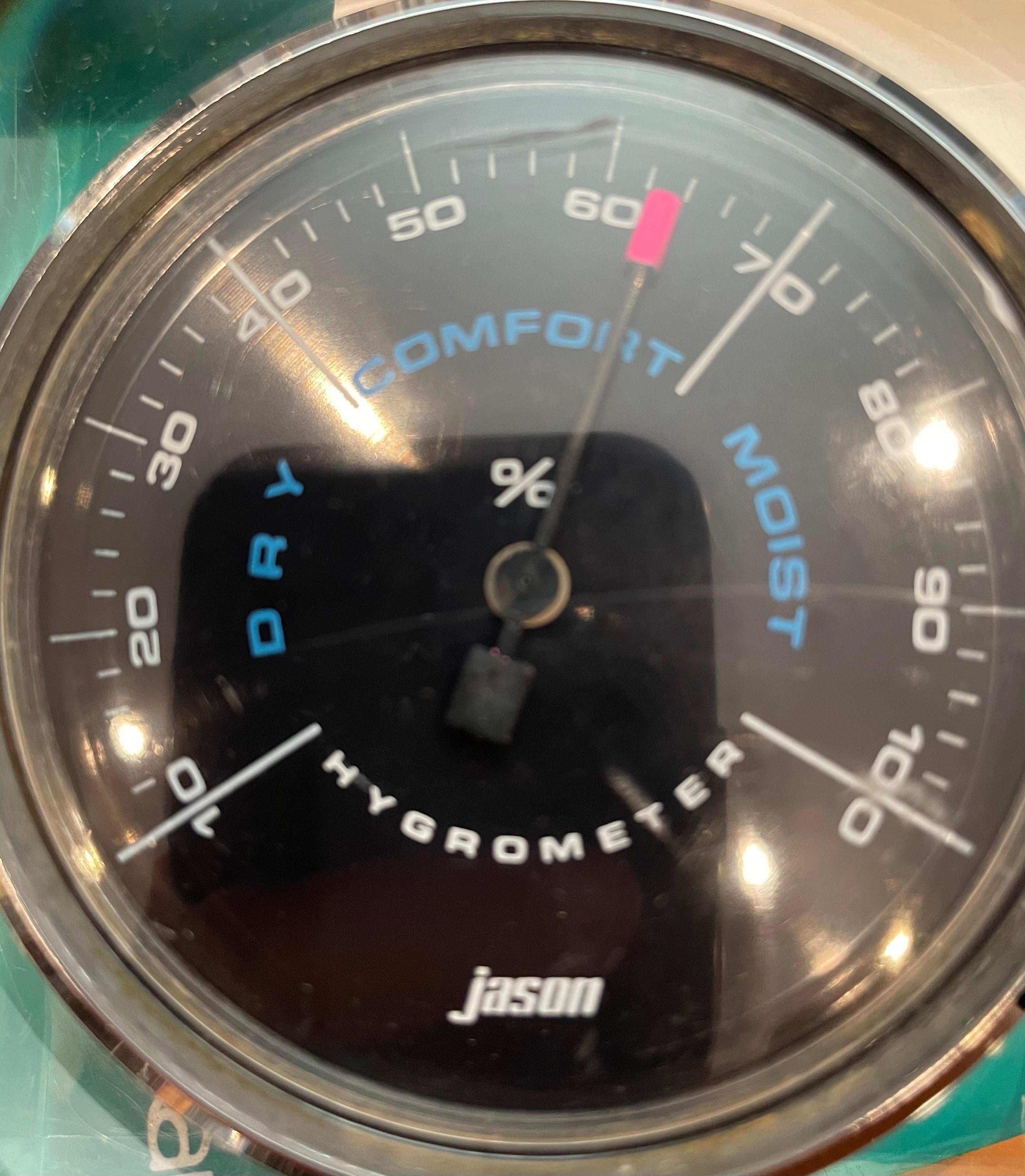 20th Century 1970s Space Age Thermometer and Hygrometer by Jason in Lucite