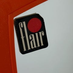 1970er Space Age Waschtisch-Set mit Hocker, Flair Holland - Kunststoff, Weiß & Orange