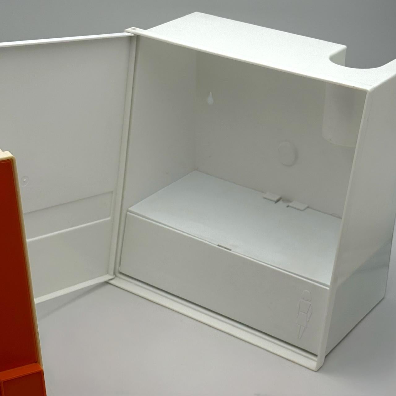 1970er Space Age Wandschränke von Flair, Holland - Kunststoff, Orange & Weiß im Angebot 6