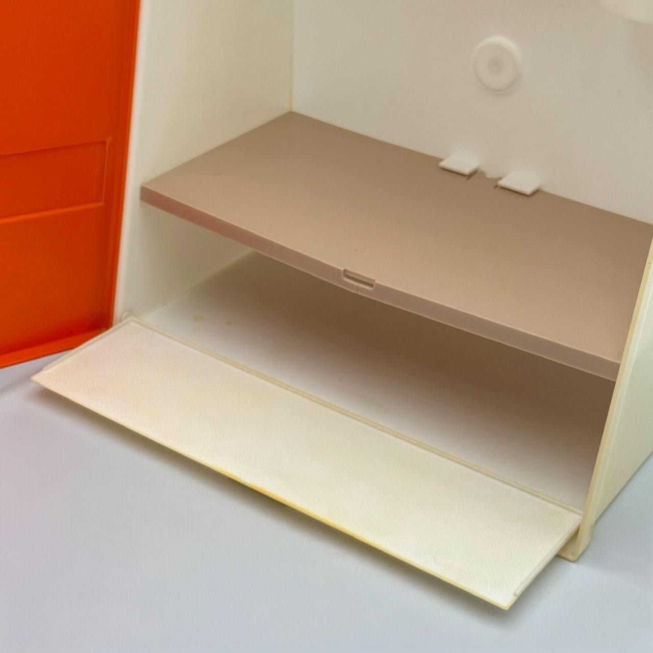 1970er Space Age Wandschränke von Flair, Holland - Kunststoff, Orange & Weiß im Angebot 4