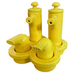 Crociera italiana in ceramica gialla A Space Age degli anni '70 di Enzo Bioli per il Picchio