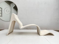 1970's Spage Age Chaise Longue de fibra de vidrio Objeto escultórico de jardín al aire libre