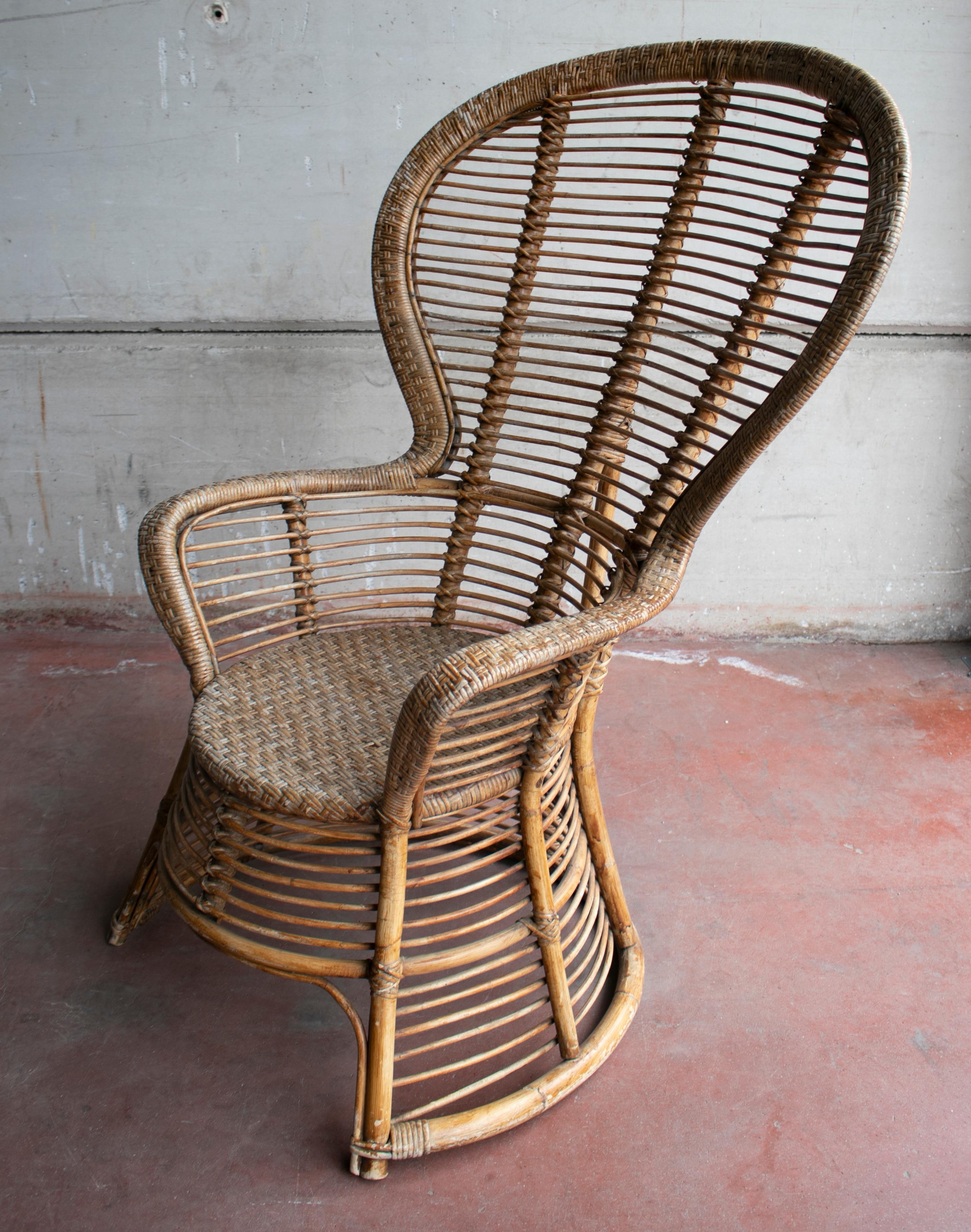 wicker chair 1970s