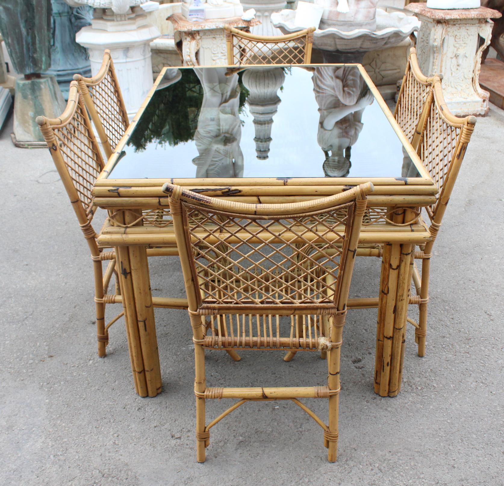 bamboo dining table set price