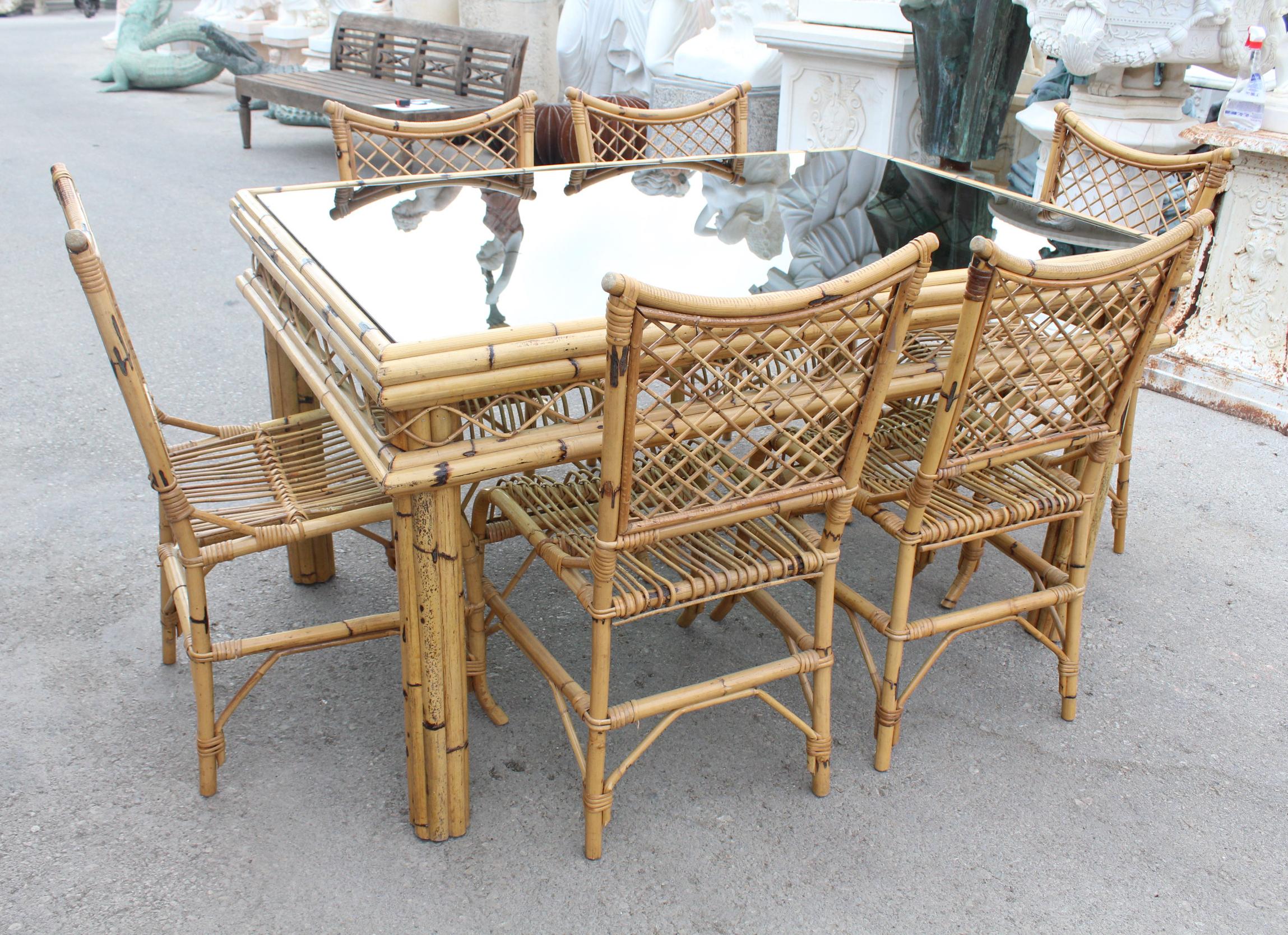 bamboo table and chairs set
