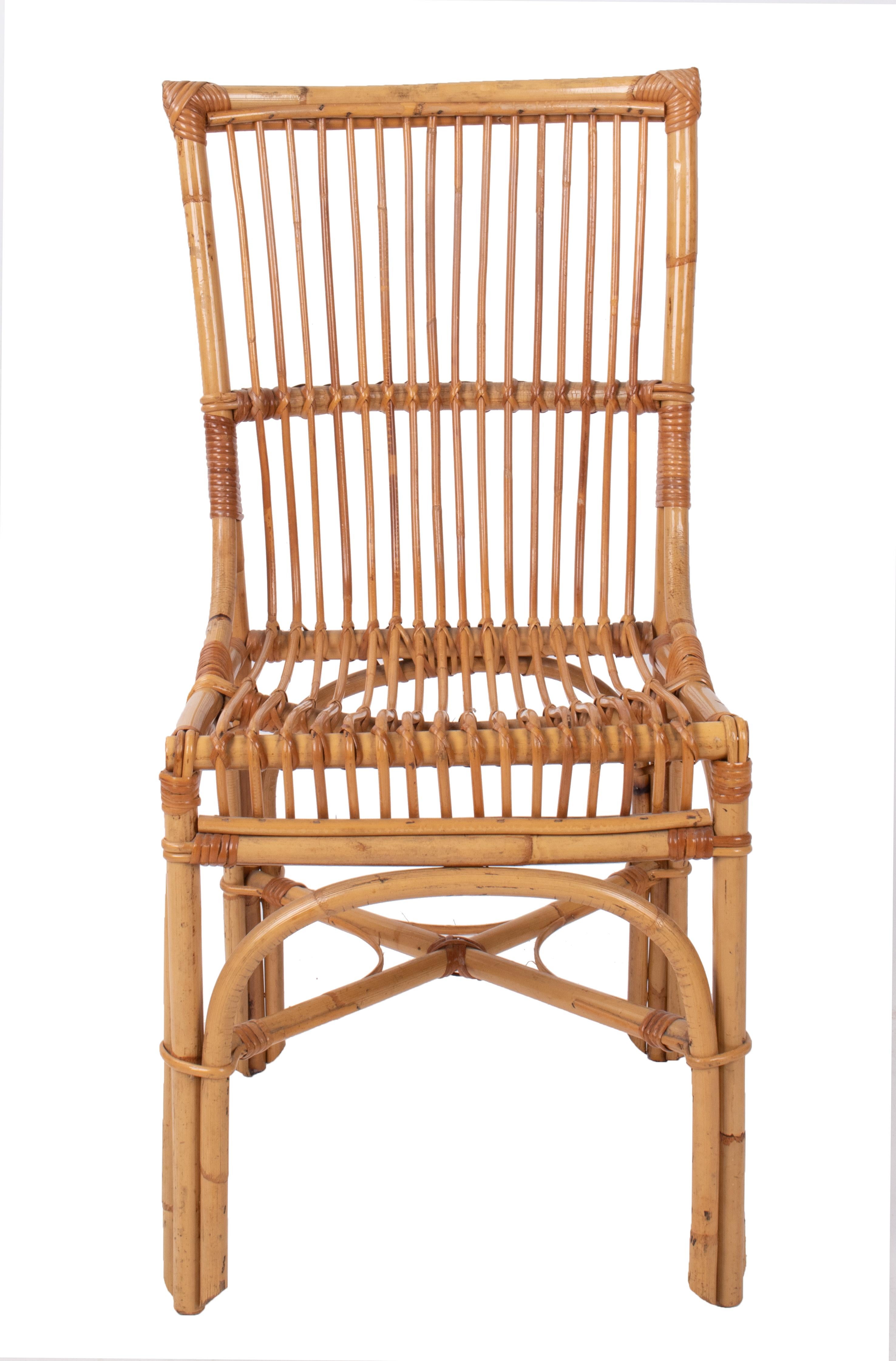 1970s Spanish bamboo chair.