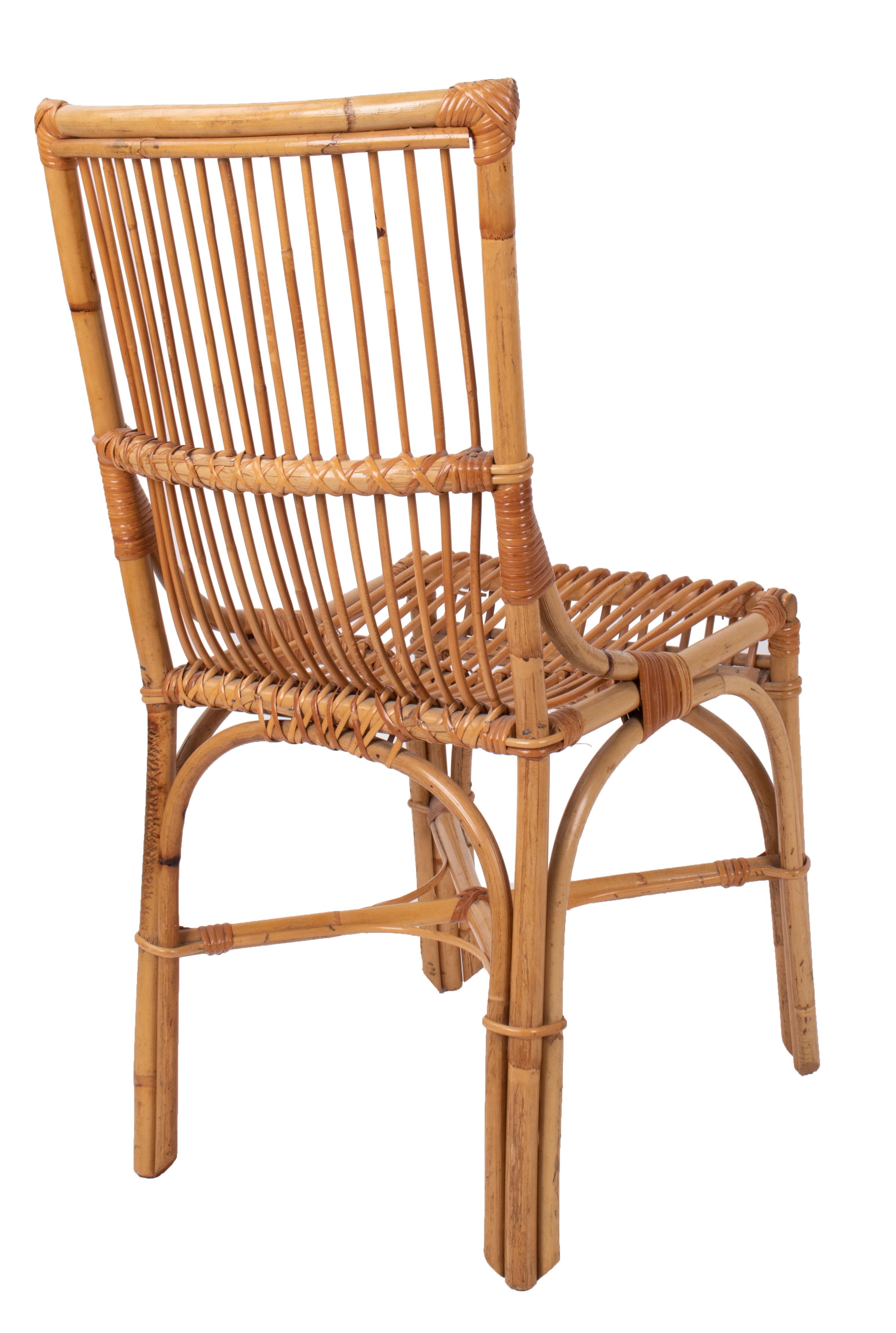 1970s Spanish Bamboo Chair In Good Condition In Marbella, ES