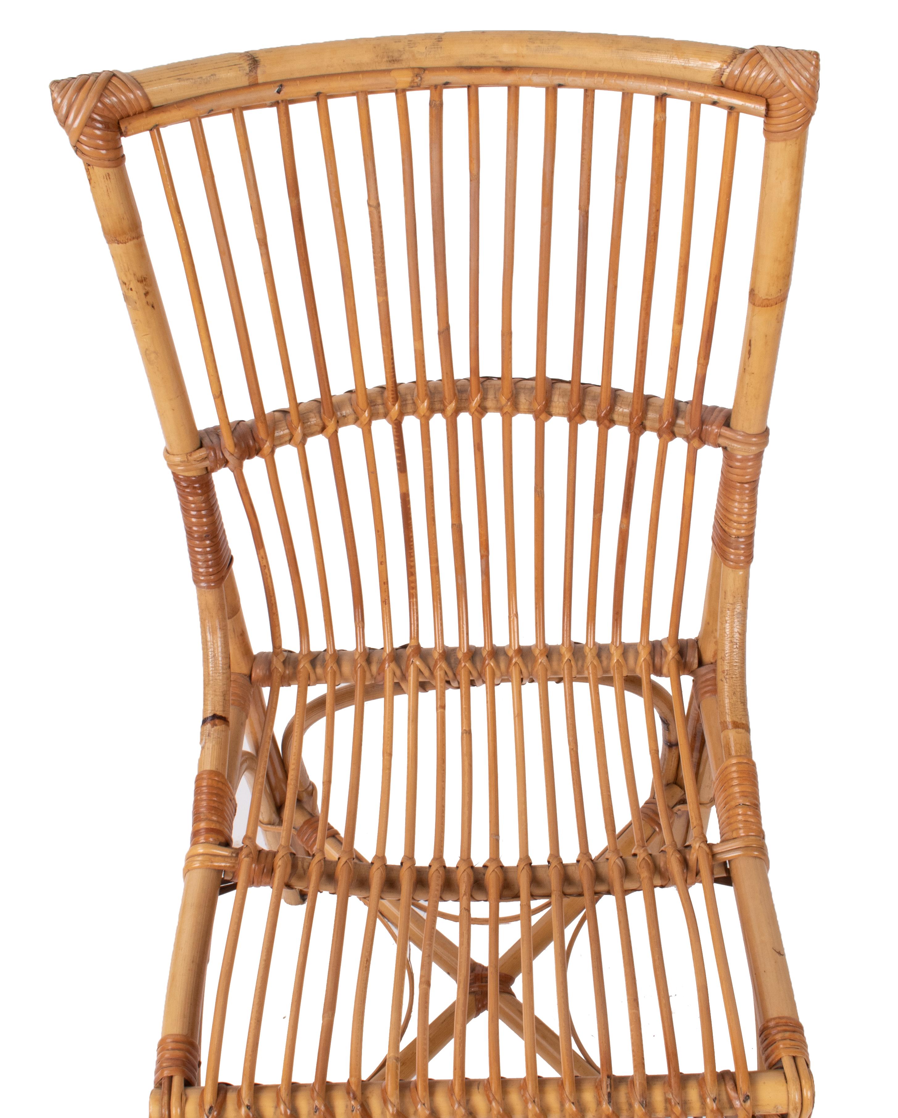 20th Century 1970s Spanish Bamboo Chair