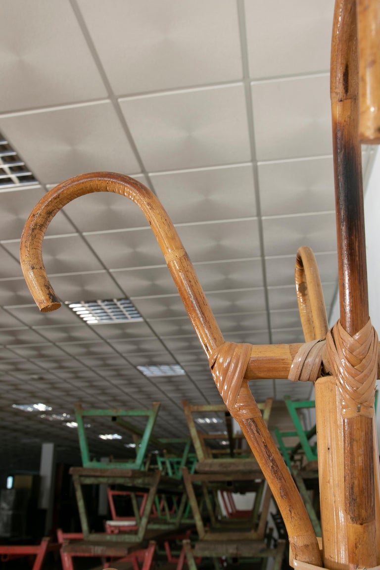 1970s, Spanish, Bamboo Floor Coat Hanger For Sale at 1stDibs