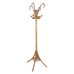 1970s, Spanish, Bamboo Floor Coat Hanger