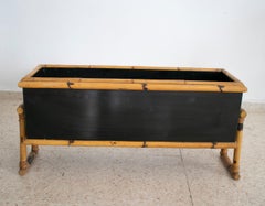 Porte-revues espagnol des années 1970 en bambou et formica