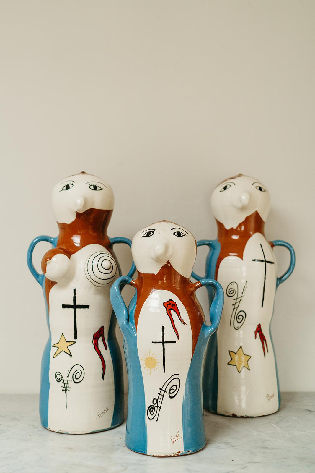 1970's Spanish Buxo ceramic figures ..  In Good Condition For Sale In Brecht, BE