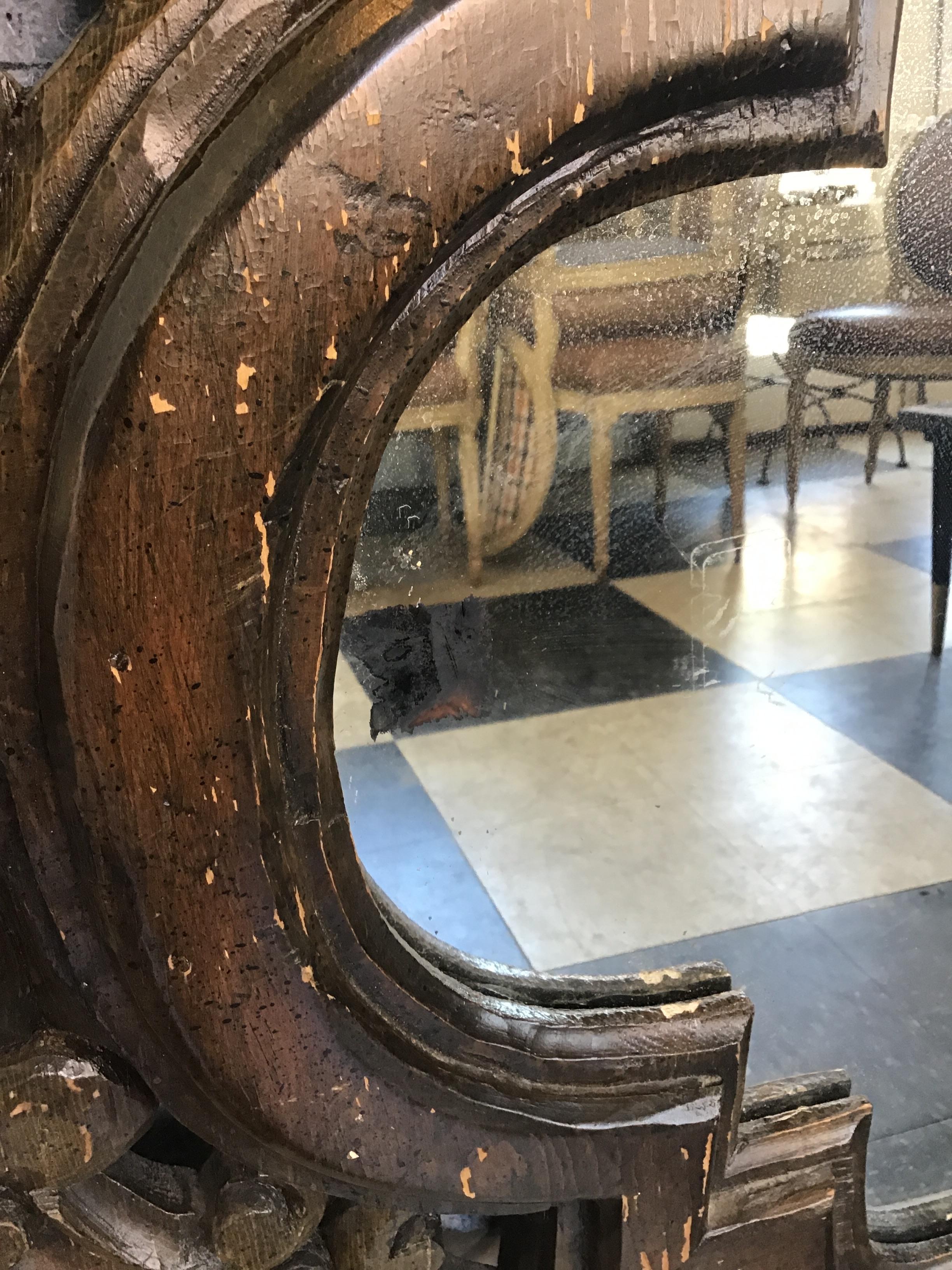 1970s Spanish Carved Wood Mirror 4