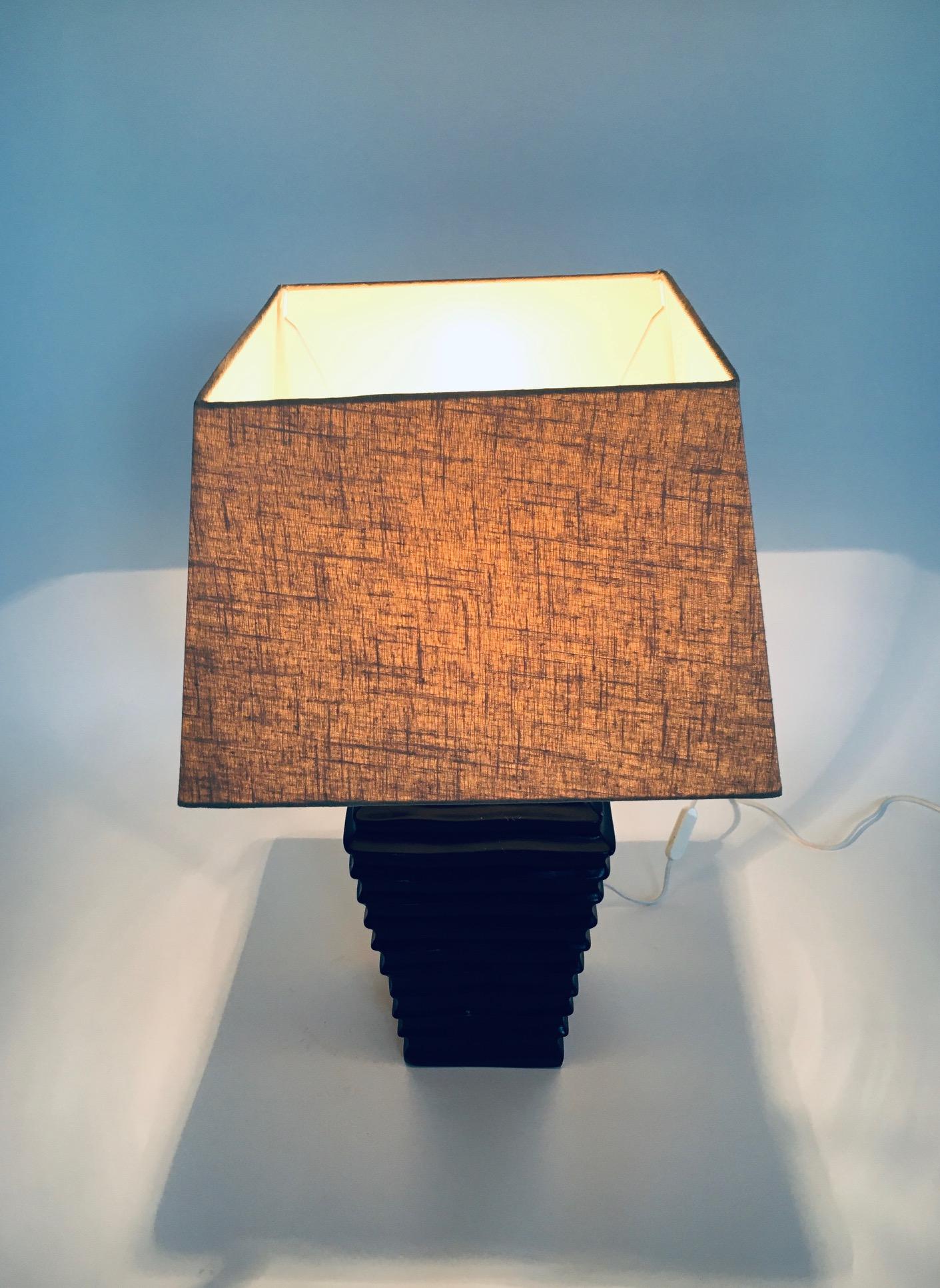 1970's Spanish Design Ceramic Table Lamp Set For Sale 6