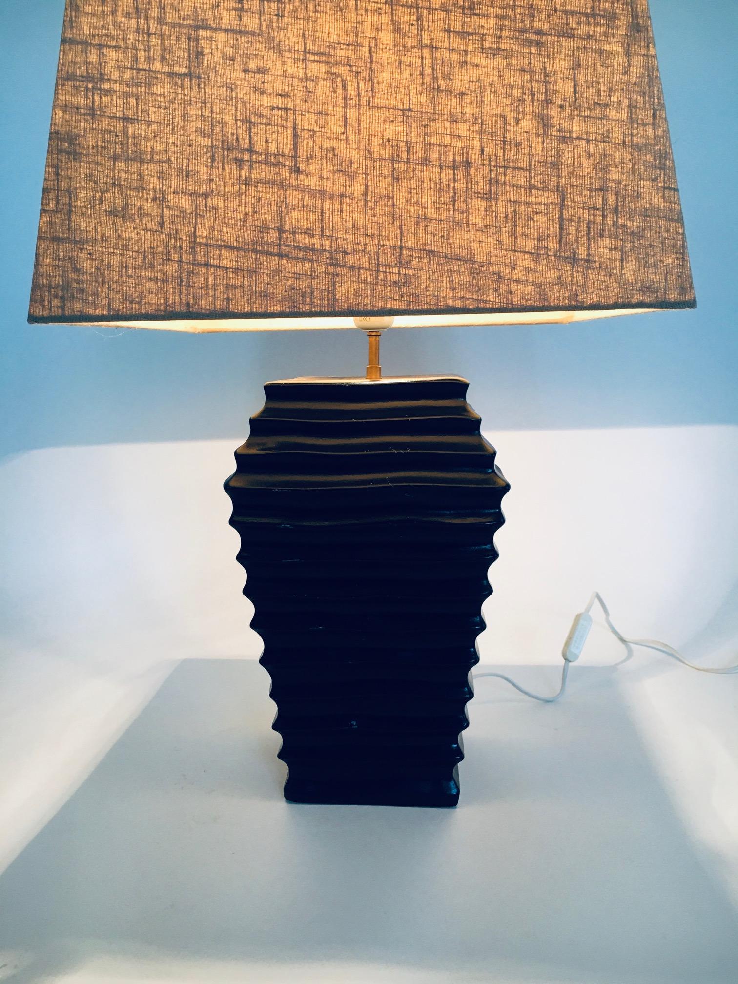 1970's Spanish Design Ceramic Table Lamp Set For Sale 7