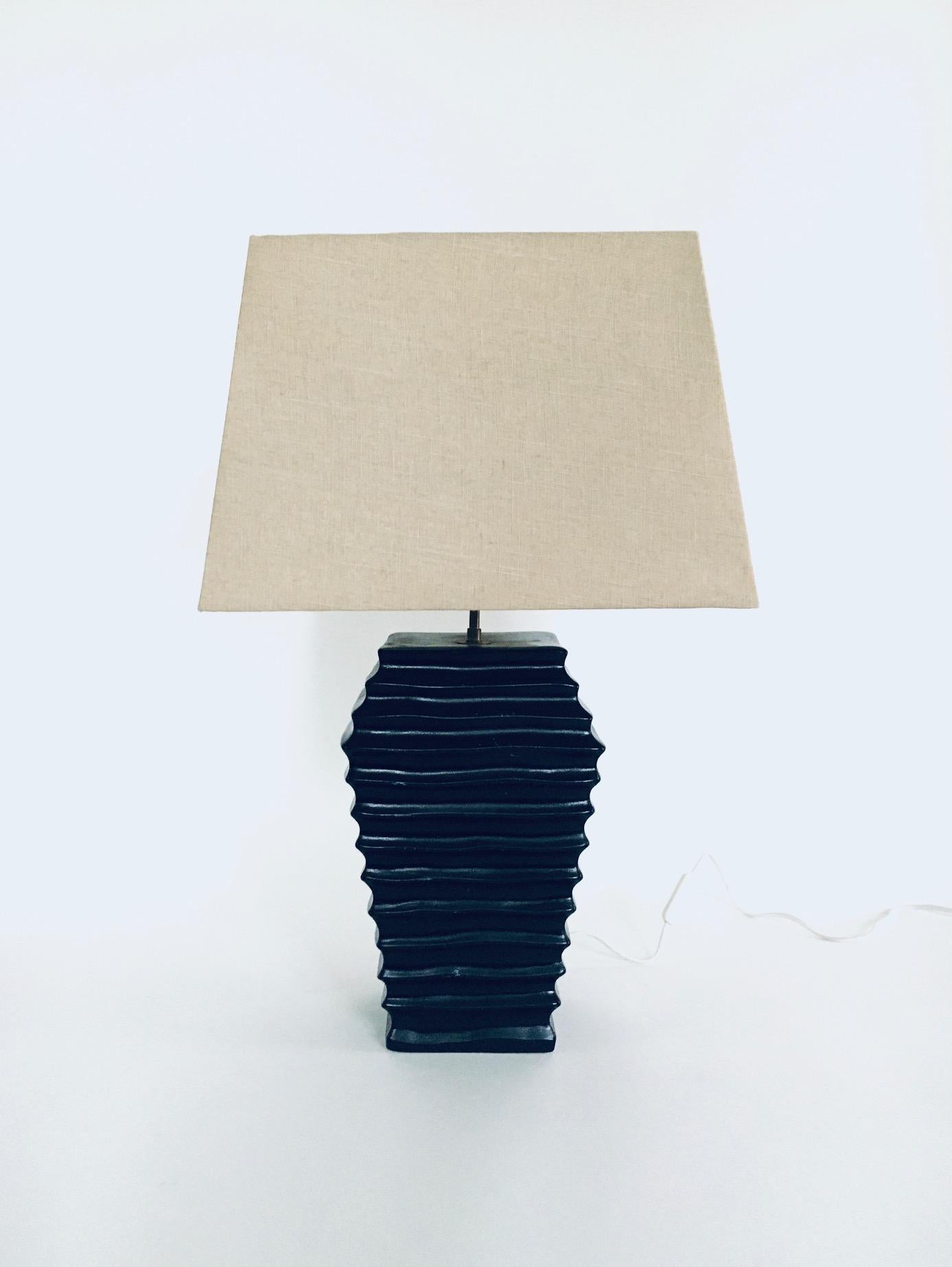 1970's Spanish Design Ceramic Table Lamp Set For Sale 8