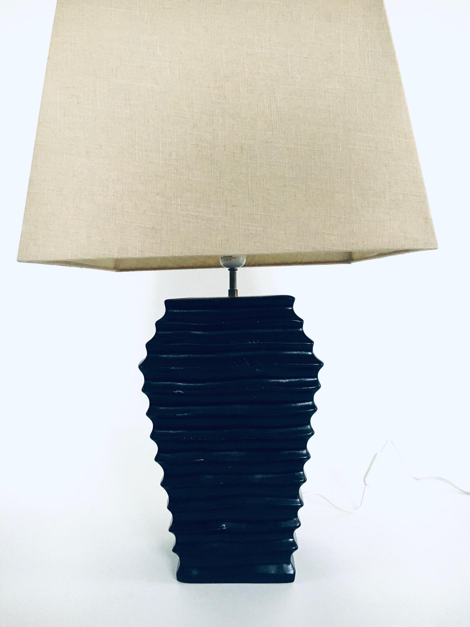 1970's Spanish Design Ceramic Table Lamp Set For Sale 12