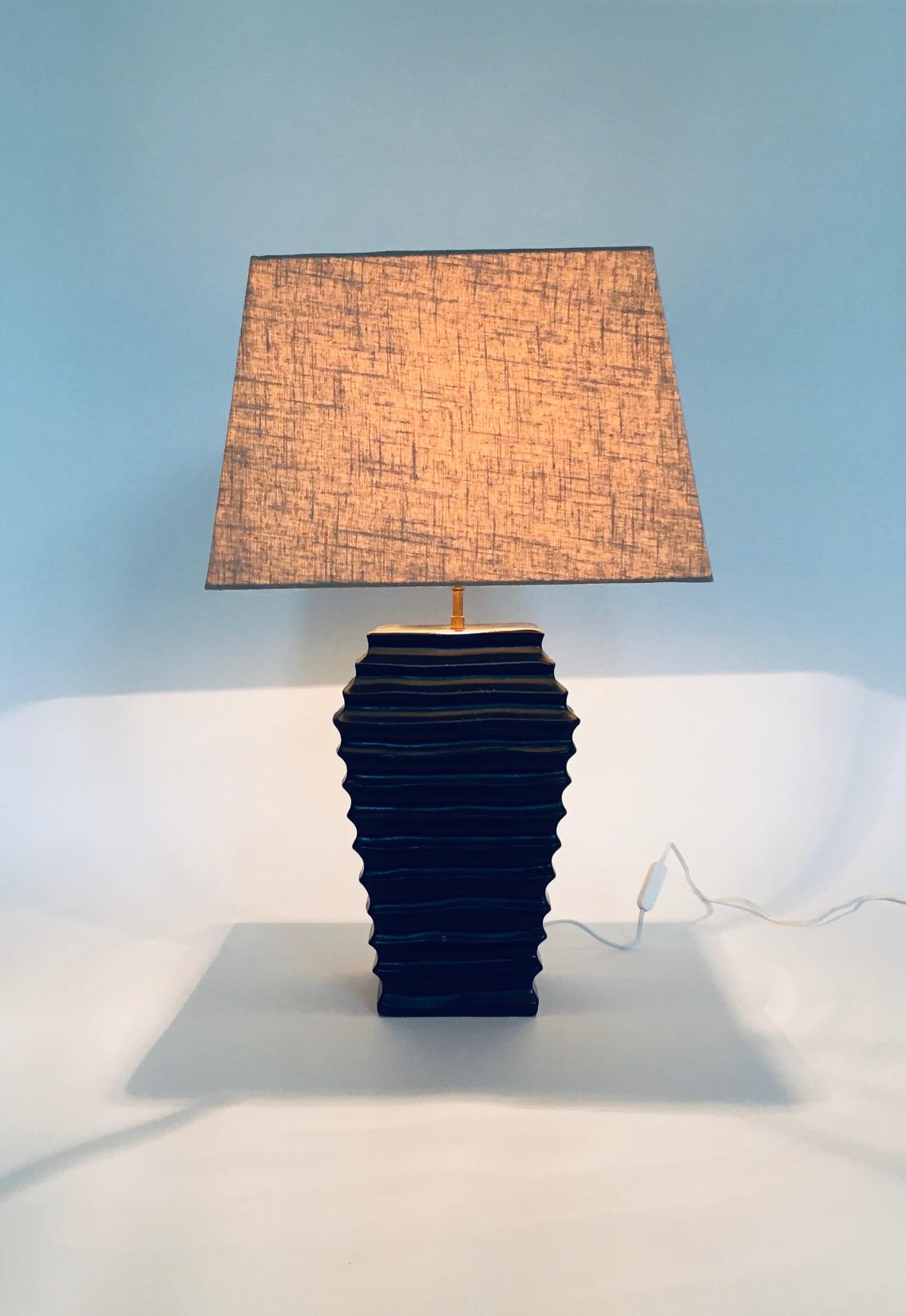 1970's Spanish Design Ceramic Table Lamp Set For Sale 3