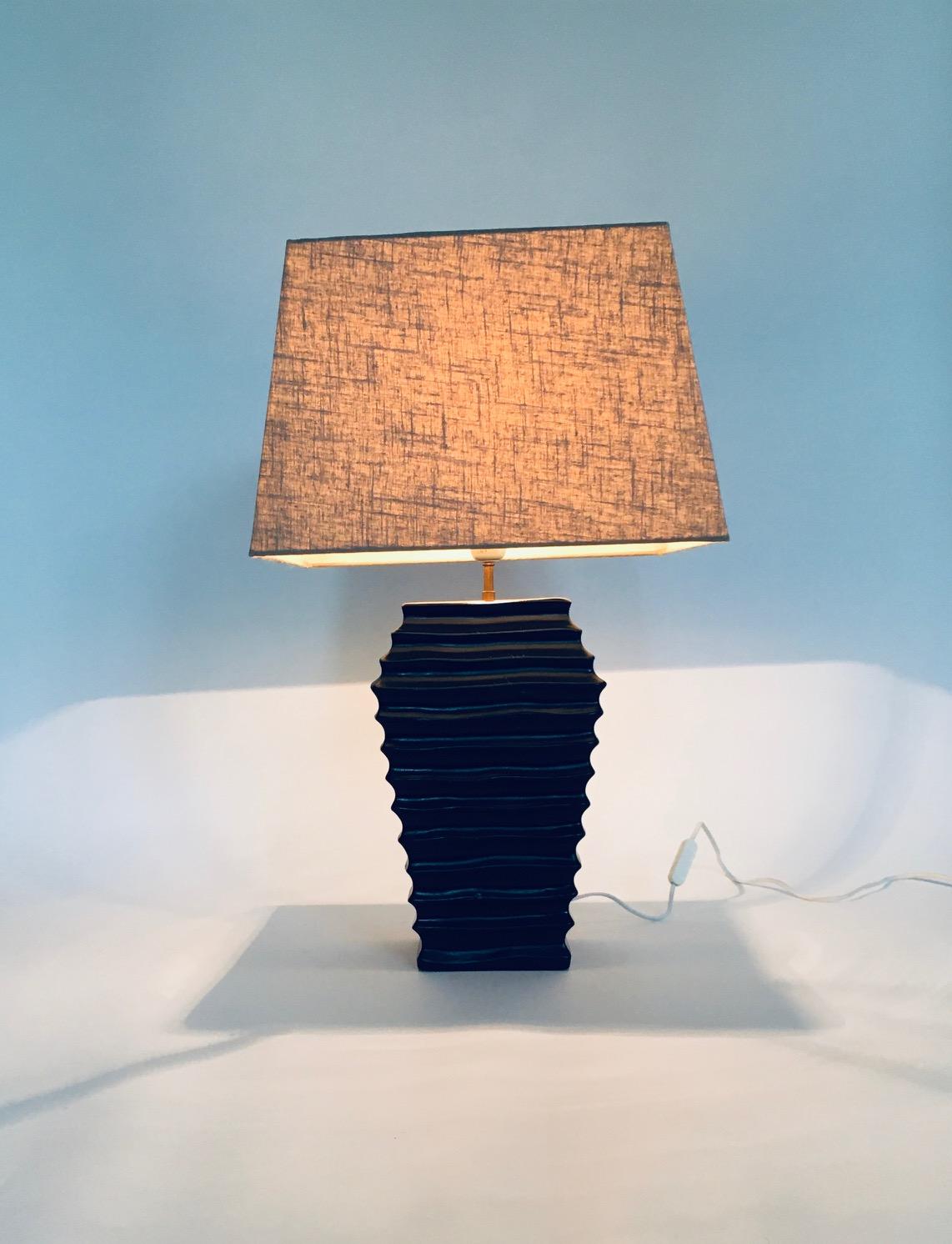 1970's Spanish Design Ceramic Table Lamp Set For Sale 4