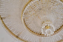 1970s Spanish Design Round Swarovski Crystal Chandelier