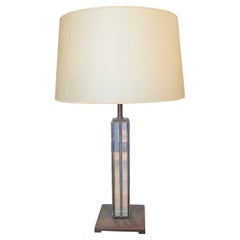 Used 1970s Spanish Glass & Metal Table Lamp