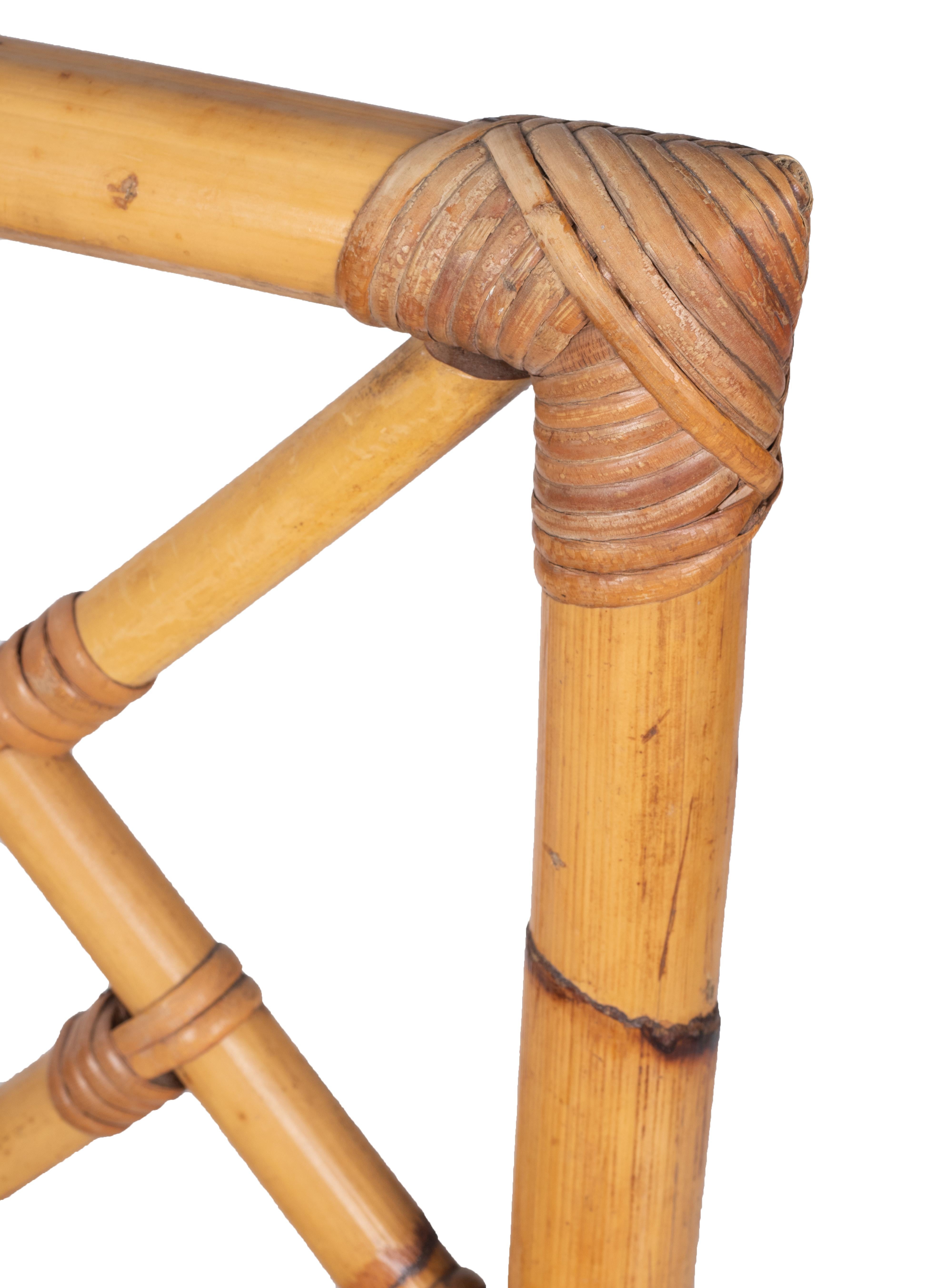1970s Spanish Handmade Bamboo Armchair 11