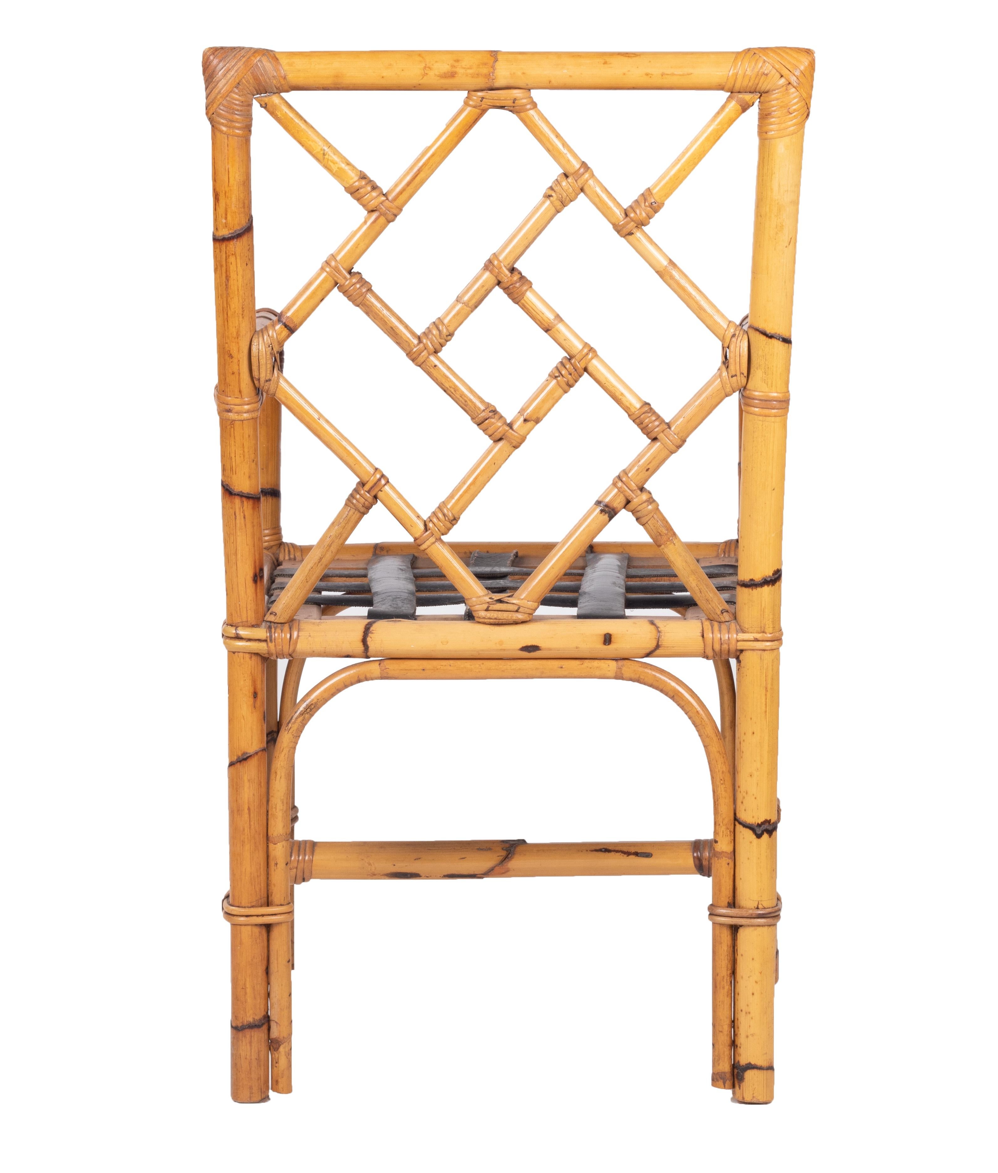 1970s Spanish Handmade Bamboo Armchair 2