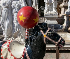 1970s Spanish Hand Painted Resin Fairground Carousel Horse Sculpture