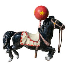 1970s Spanish Hand Painted Resin Fairground Carousel Horse Sculpture