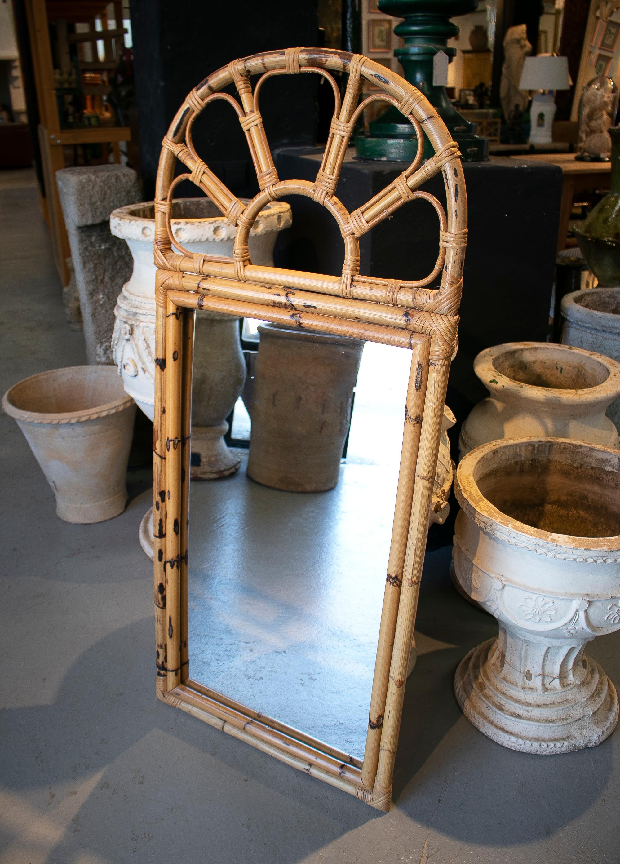 antique bamboo mirror