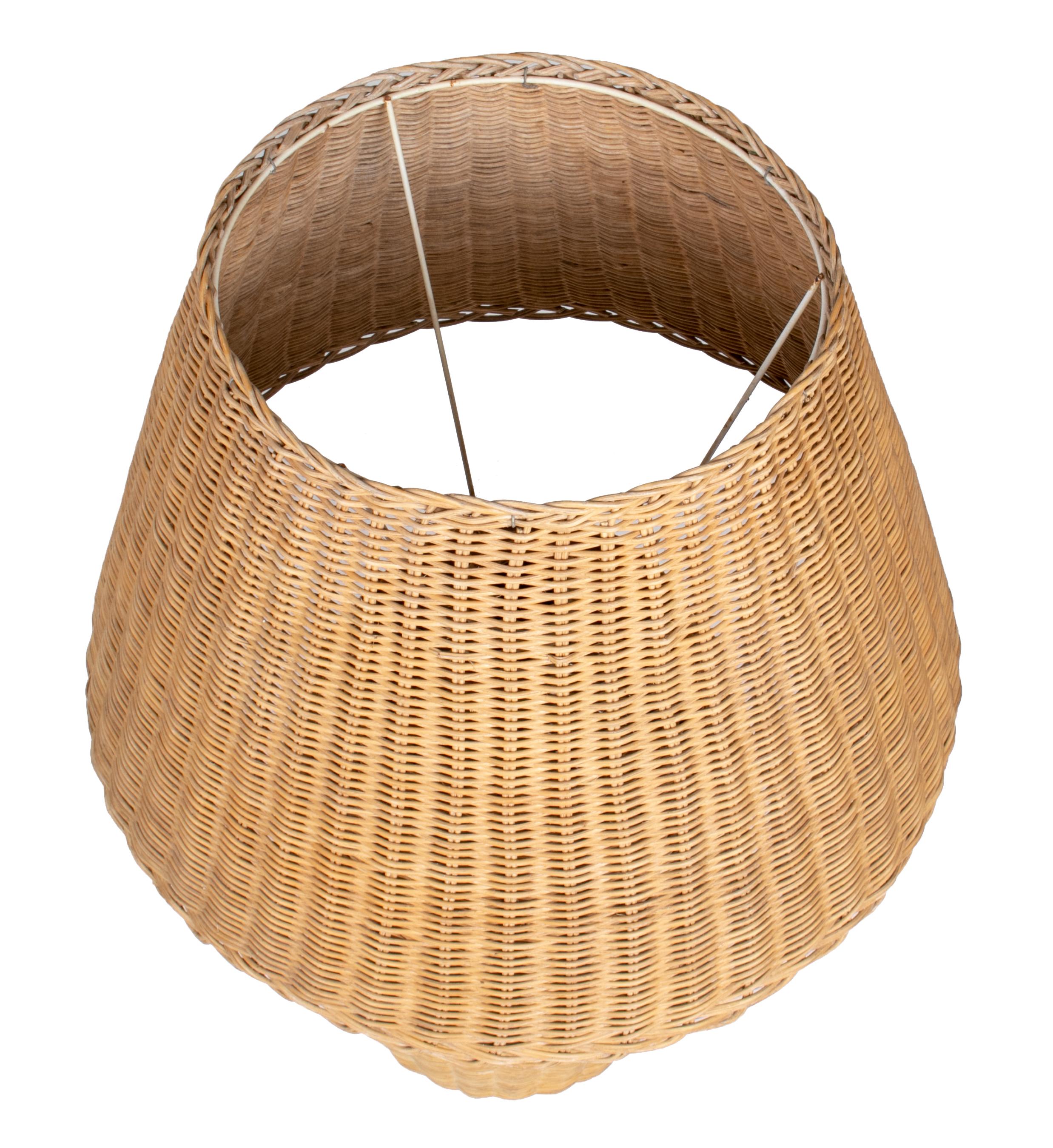 vintage wicker lamp shade