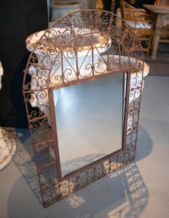 1970s Spanish Iron Wall Mirror