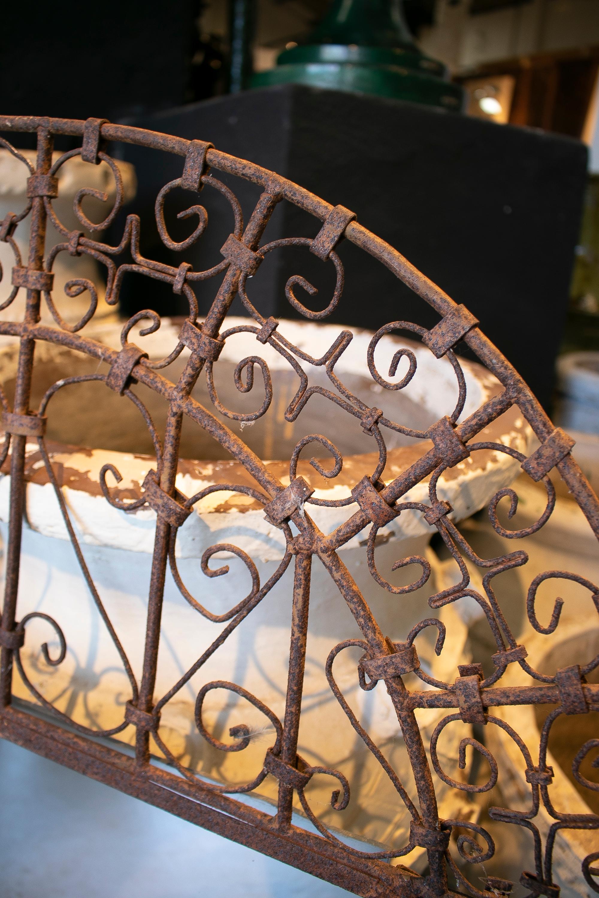 1970s Spanish Iron Wall Mirror For Sale 2