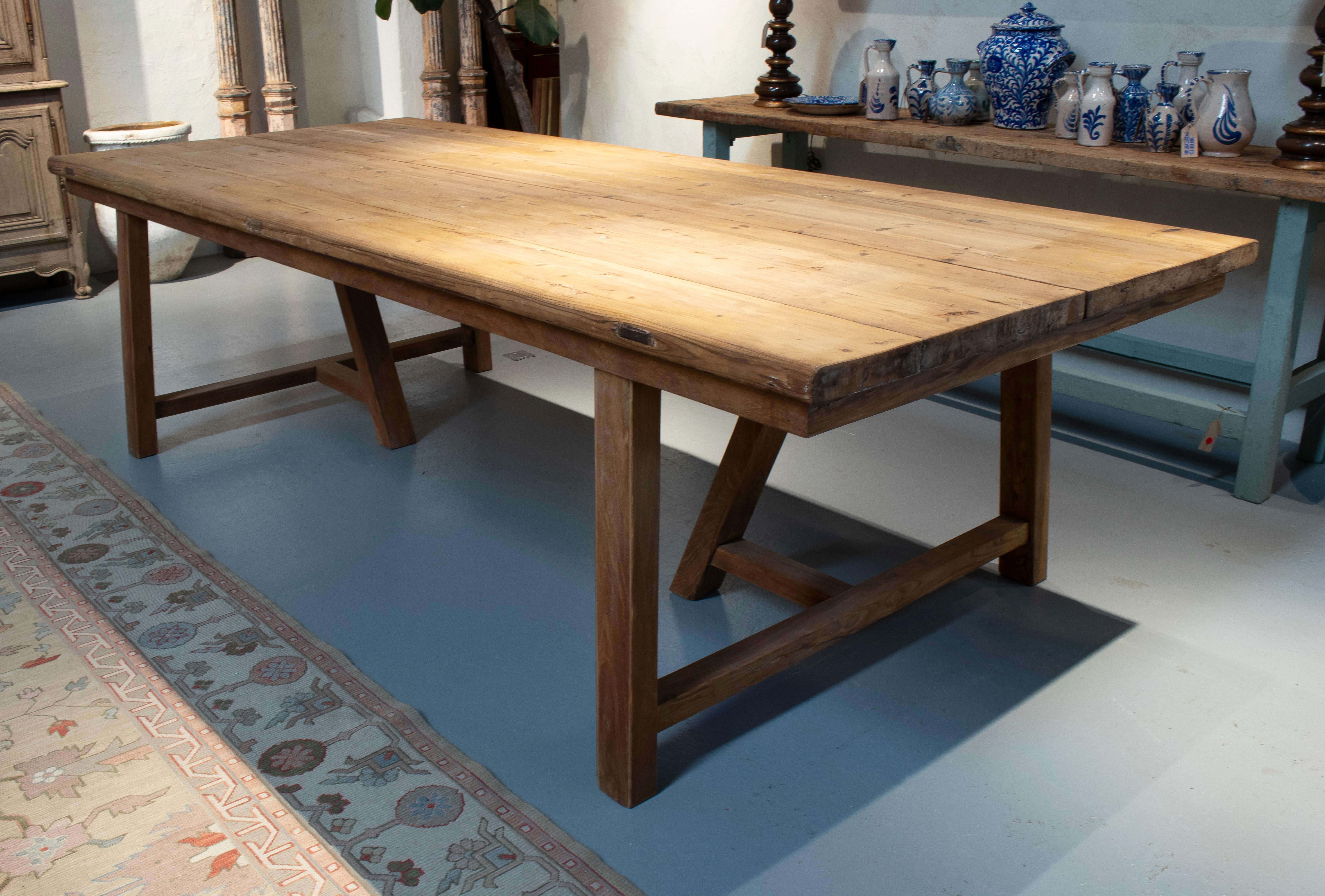 lime washed dining table