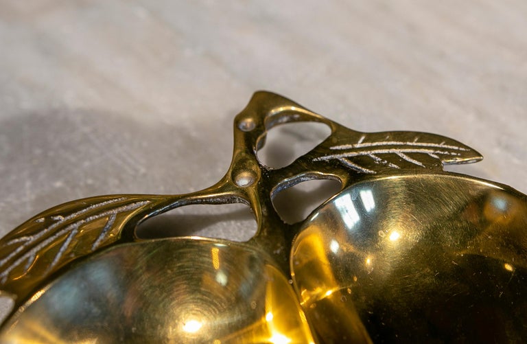 1970s Spanish Pair of Bronze AppleShaped Ashtrays For Sale at 1stDibs