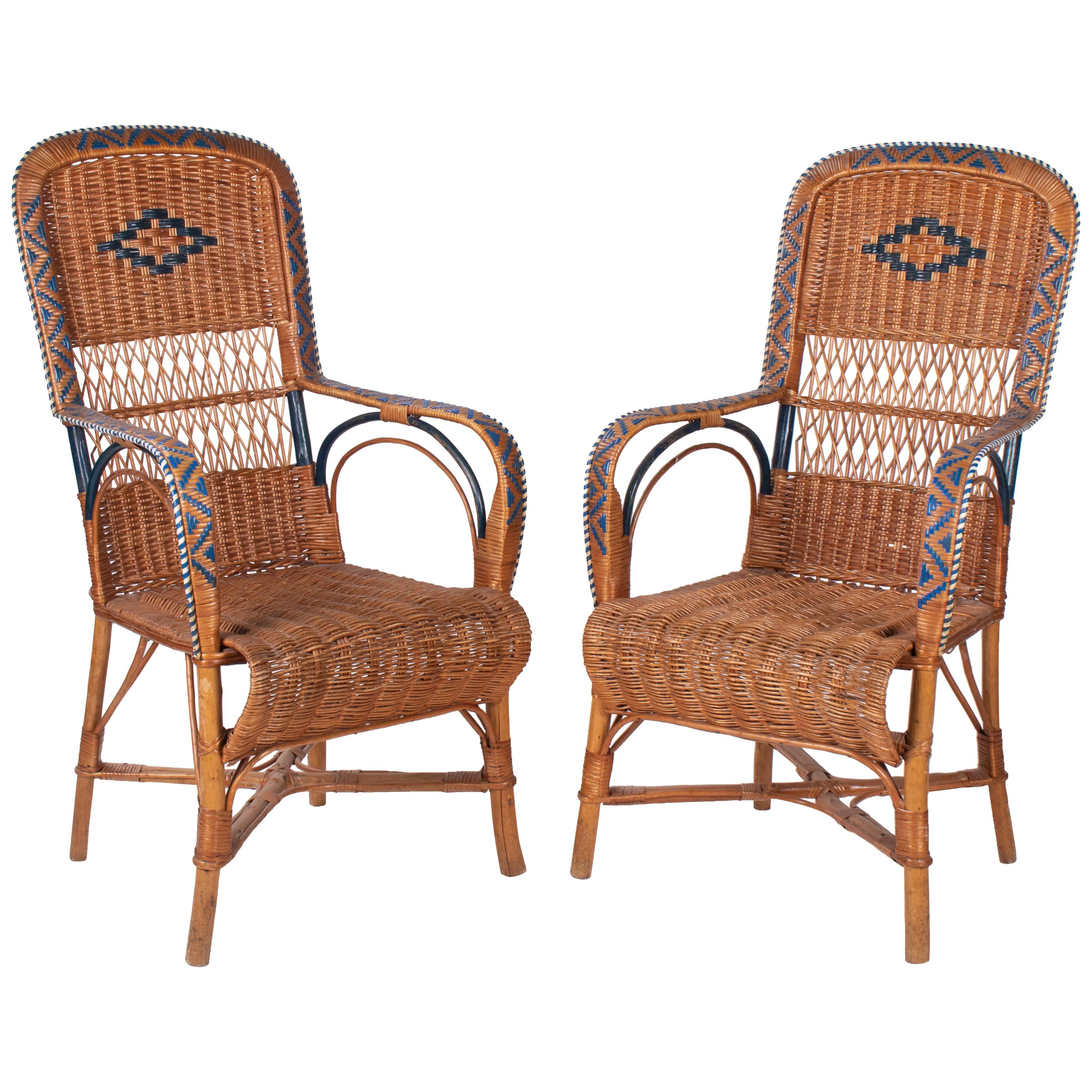 Pair of Wonderfully Decorated Traditional Pakistani Chairs at 1stDibs