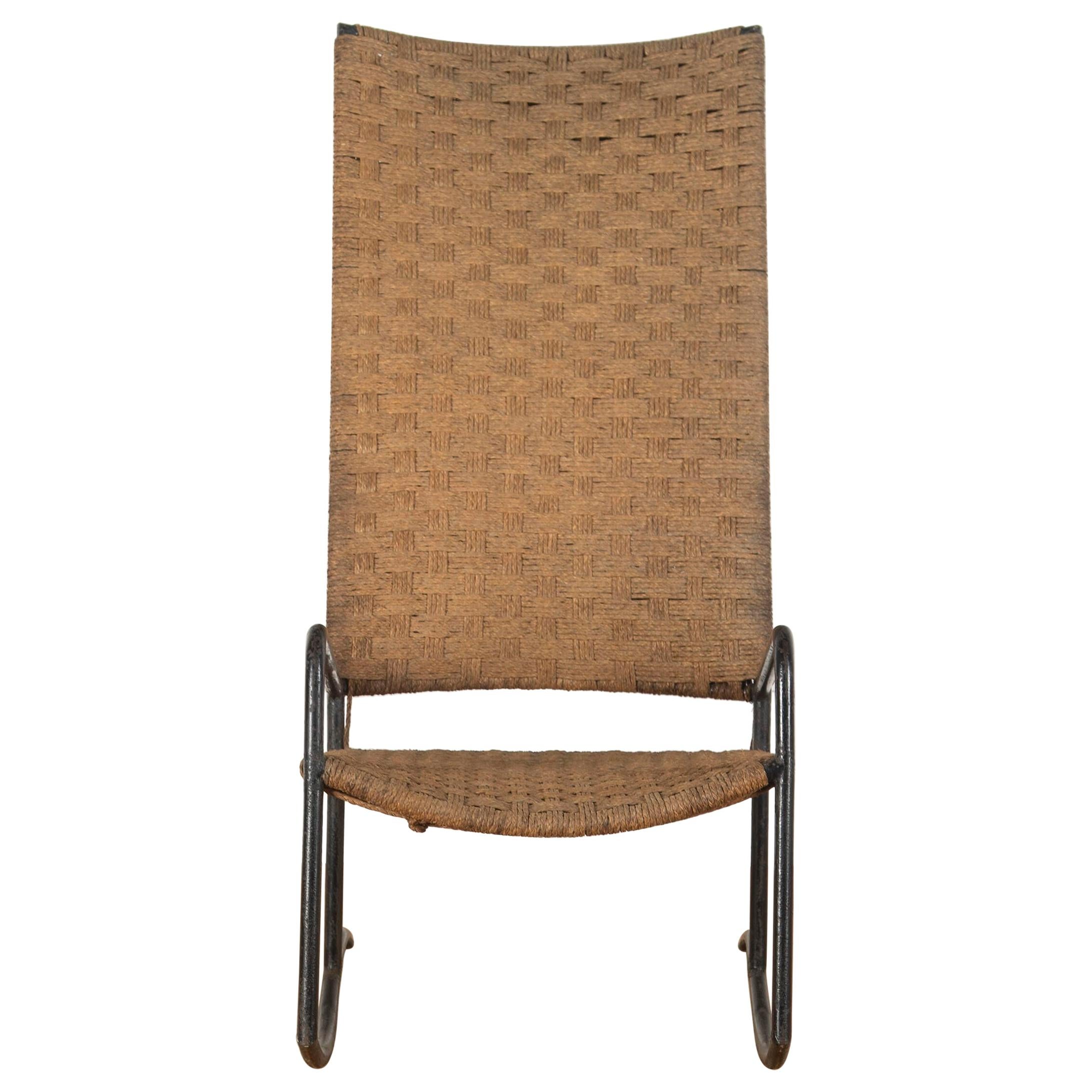 1970s Spanish Rattan Rocking Chair